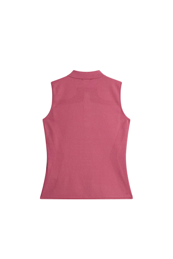 J.lindeberg Tanja Sleeveless Polo Shirt Rose Wine