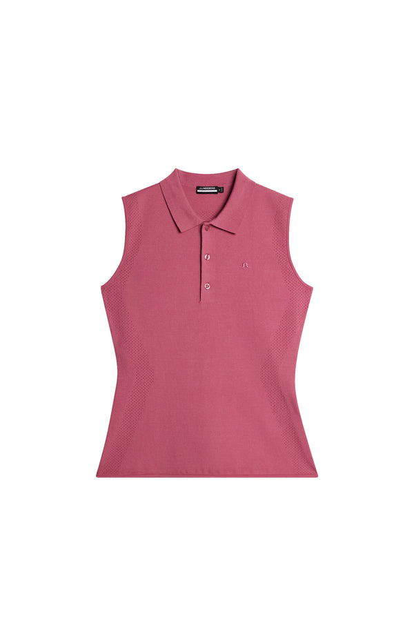 J.lindeberg Tanja Sleeveless Polo Shirt Rose Wine