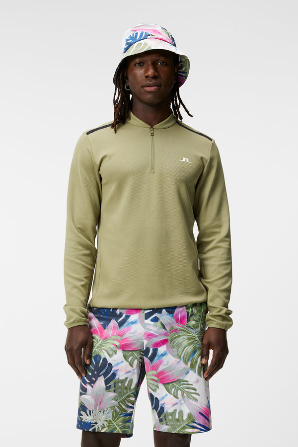 j.lindeberg Tech Bridge Mid Layer Oil Green