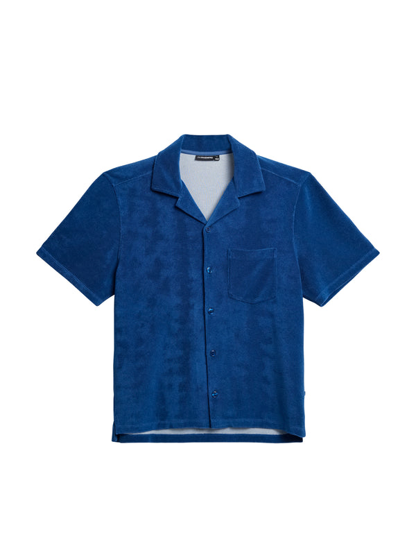 J.lindeberg Ted Terry Resort Shirt Estate Blue