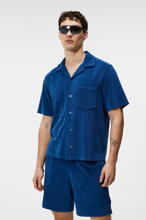 j.lindeberg Ted Terry Resort Shirt Estate Blue