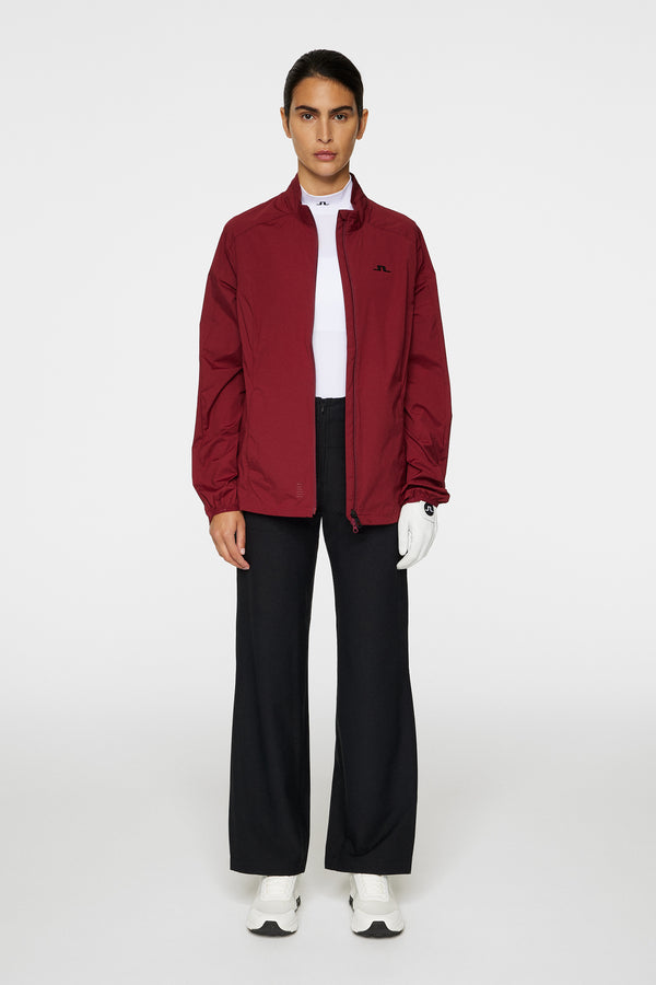 J.lindeberg Thorine Wind Jacket Solid Cabernet