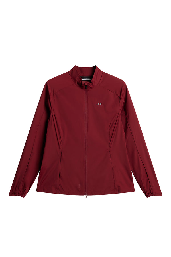 J.lindeberg Thorine Wind Jacket Solid Cabernet