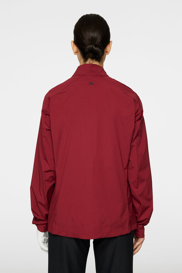 J.lindeberg Thorine Wind Jacket Solid Cabernet