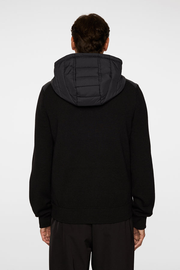 J.lindeberg Thorn Hood Knit Hybrid Jacket Black