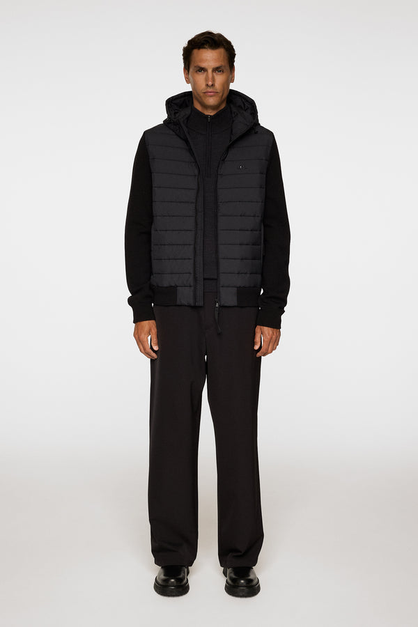 J.lindeberg Thorn Hood Knit Hybrid Jacket Black