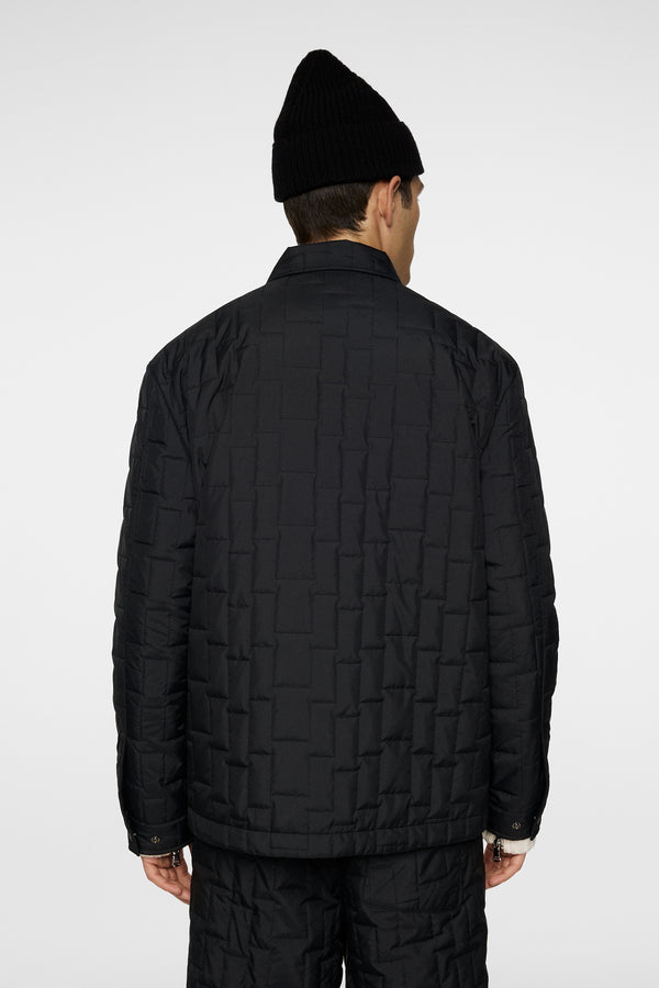 J.lindeberg Tibor Bridge Quilt Overshirt Black