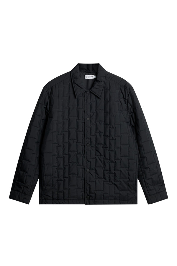 J.lindeberg Tibor Bridge Quilt Overshirt Black
