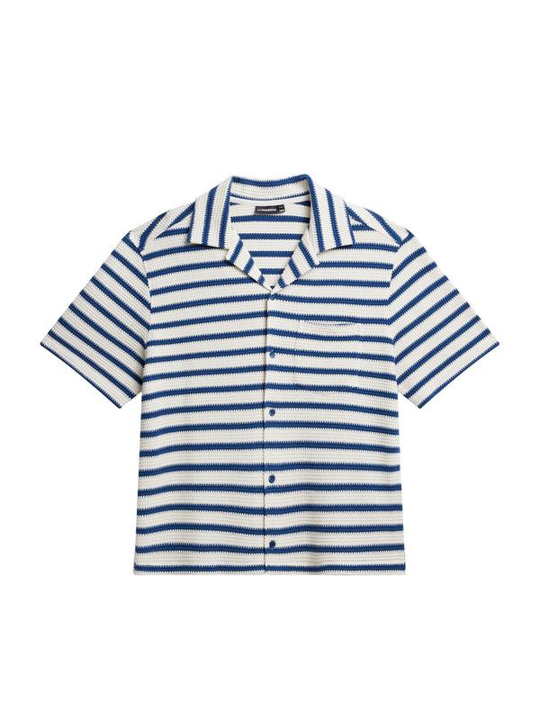 J.lindeberg Tiro Resort Stripe Shirt Estate Blue
