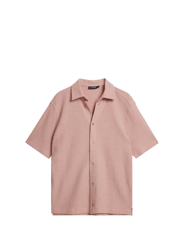 J.lindeberg Torpa Airy Structure Shirt Powder Pink