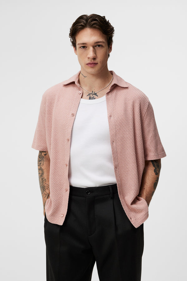 j.lindeberg Torpa Airy Structure Shirt Powder Pink