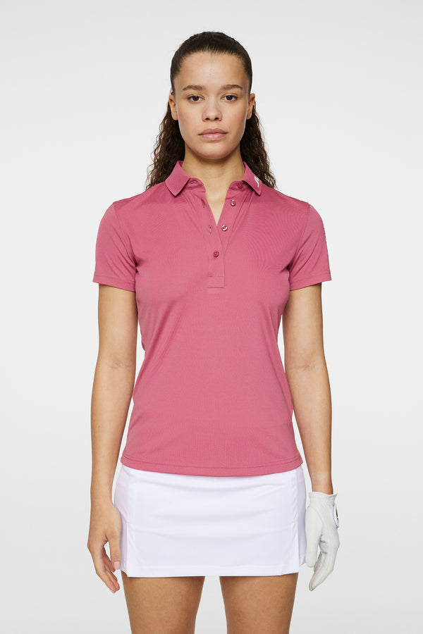 j.lindeberg Tour Tech Polo Rose Wine