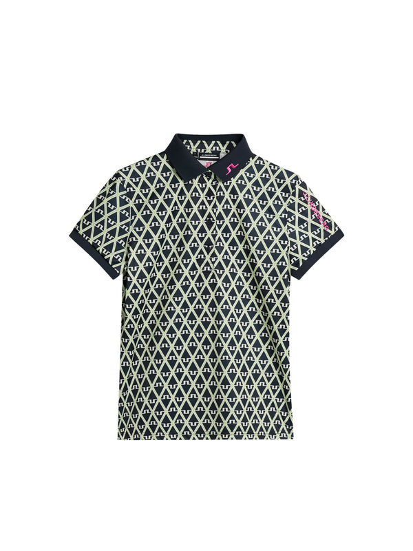 J.lindeberg Tour Tech Print Polo Geo JL Navy