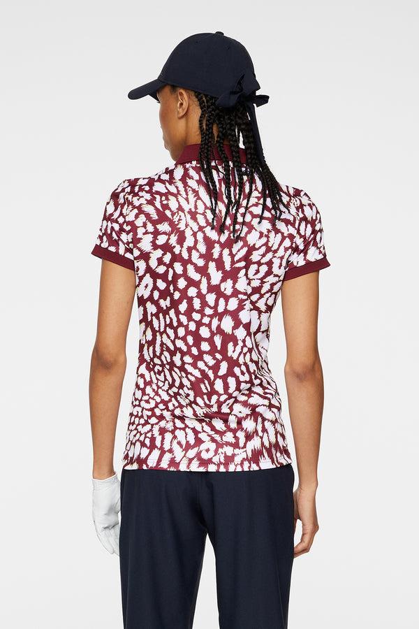 J.lindeberg Tour Tech Print Polo Glitch Leo Lime