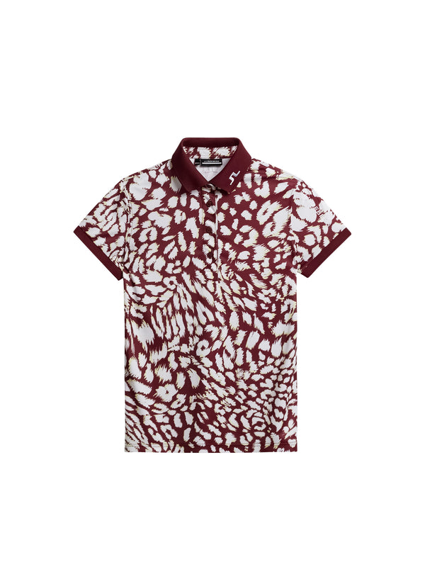 J.lindeberg Tour Tech Print Polo Glitch Leo Lime