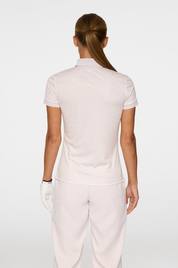 J.lindeberg Tour Tech Print Polo Topo Grey Lilac L