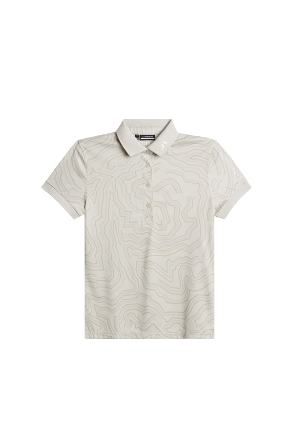 J.lindeberg Tour Tech Print Polo Topo Moonbeam L