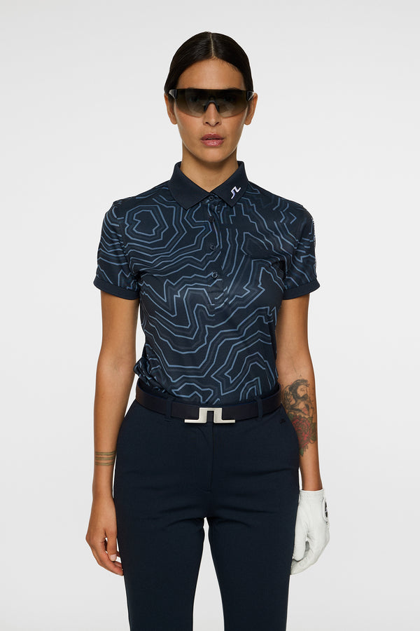 j.lindeberg Tour Tech Print Polo Topo Navy L