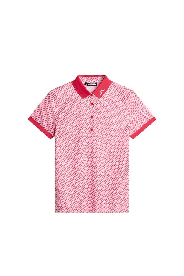 J.lindeberg Tour Tech Print Polo Tour Geo Pink S