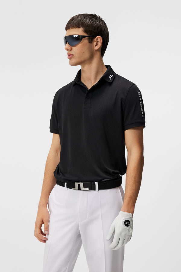 j.lindeberg Tour Tech Reg Fit Golf Polo Black