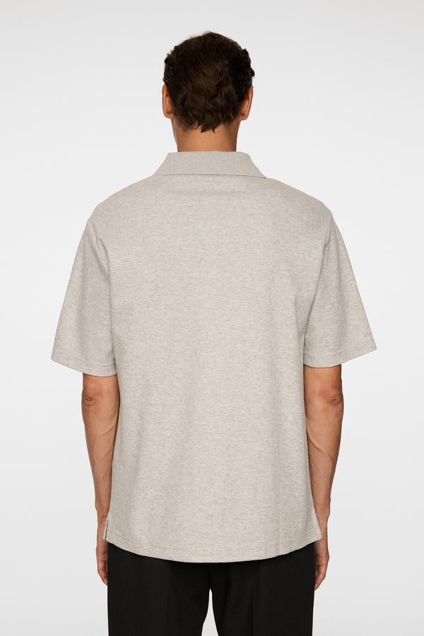 J.lindeberg Trond Polo Pique Light Grey Melange
