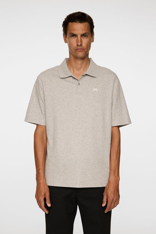 j.lindeberg Trond Polo Pique Light Grey Melange
