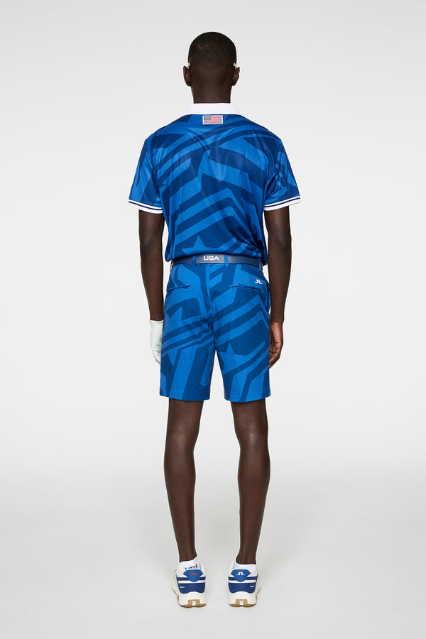 J.lindeberg Vent Shorts Print US Golf Blue