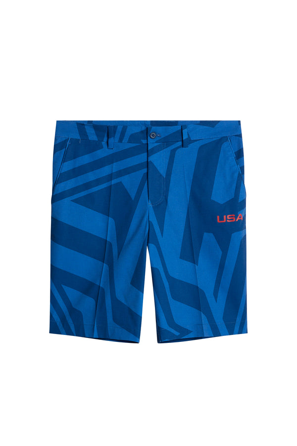 J.lindeberg Vent Shorts Print US Golf Blue
