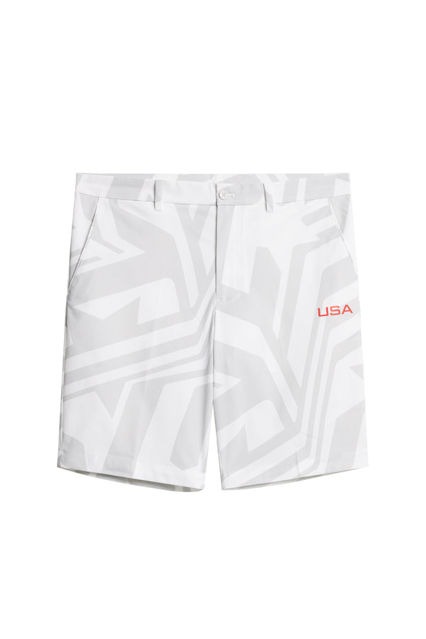J.lindeberg Vent Shorts Print US Golf White