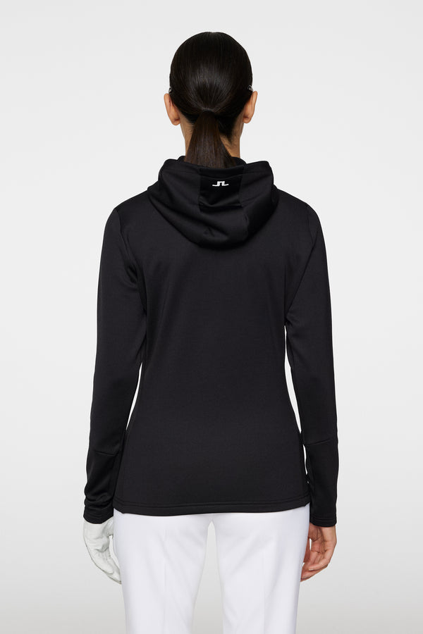 J.lindeberg W Aerial Quarter Zip Hood Black