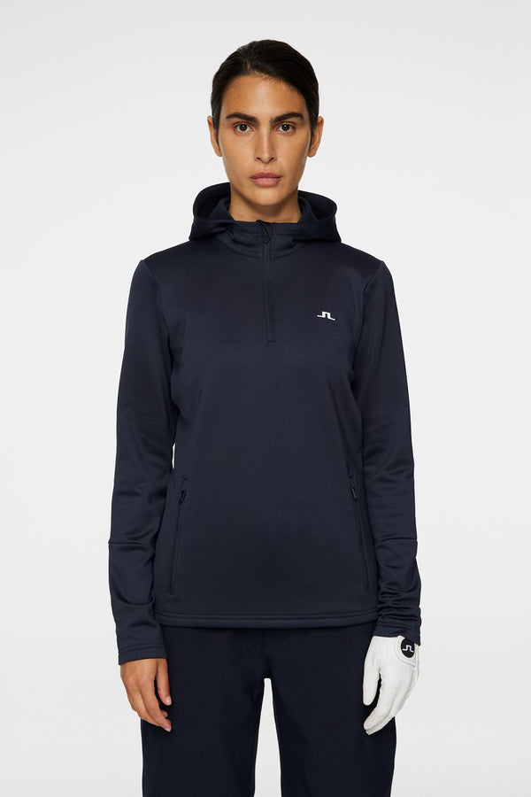 j.lindeberg W Aerial Quarter Zip Hood JL Navy