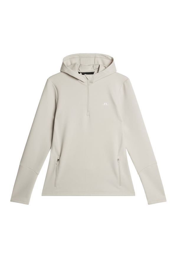 J.lindeberg W Aerial Quarter Zip Hood Moonbeam