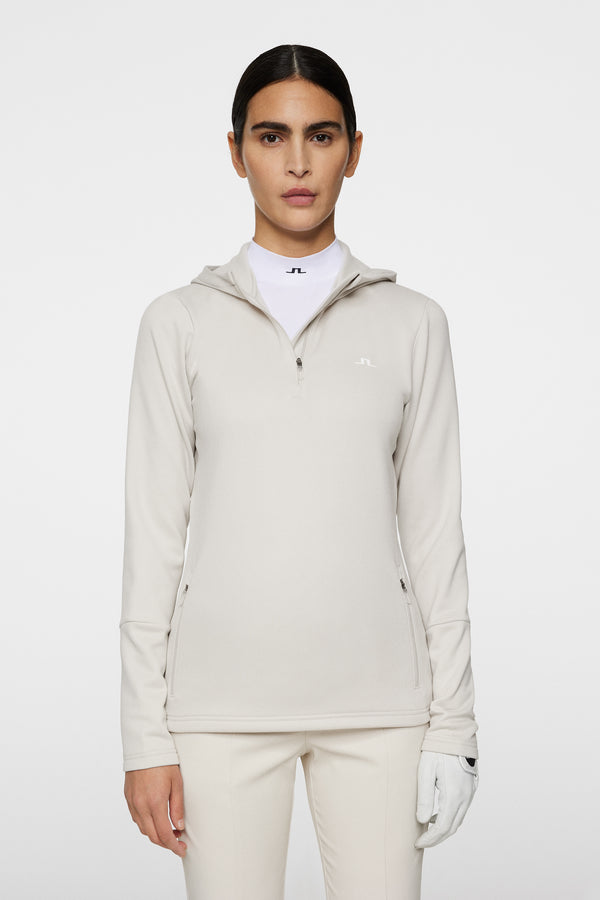j.lindeberg W Aerial Quarter Zip Hood Moonbeam