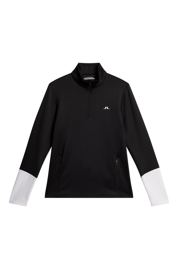 J.lindeberg W Aerial Quarter Zip Mid Layer Black