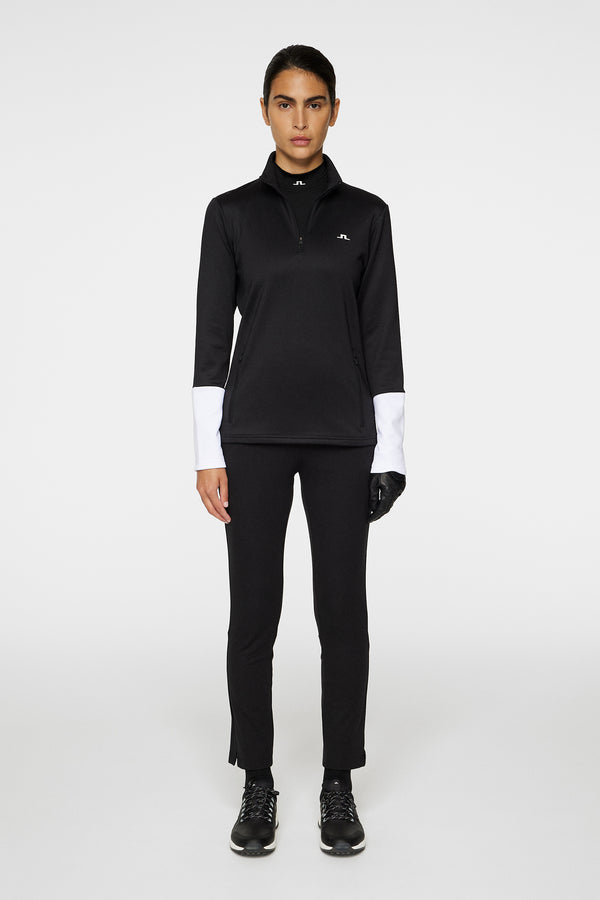 J.lindeberg W Aerial Quarter Zip Mid Layer Black