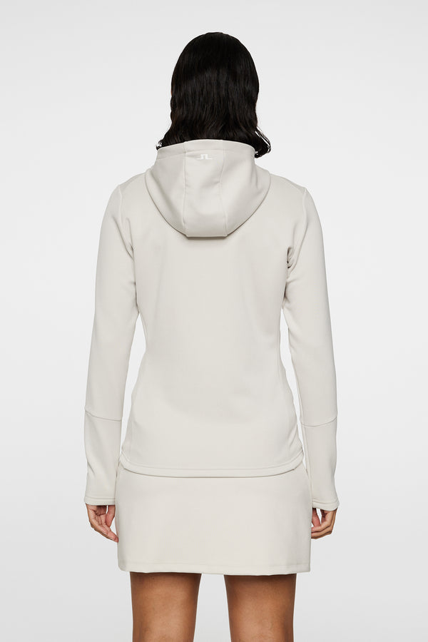 J.lindeberg W Aerial Zip Hood Moonbeam