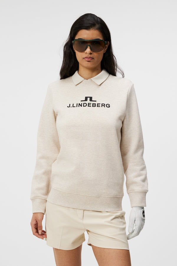 j.lindeberg W Alpha Crew Neck Beige Melange