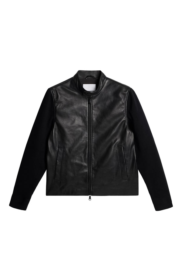 J.lindeberg Wade Leather Hybrid Jacket Black