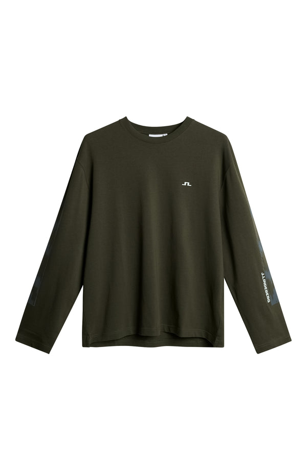 J.lindeberg Walsh LS Print T Shirt Forest Green