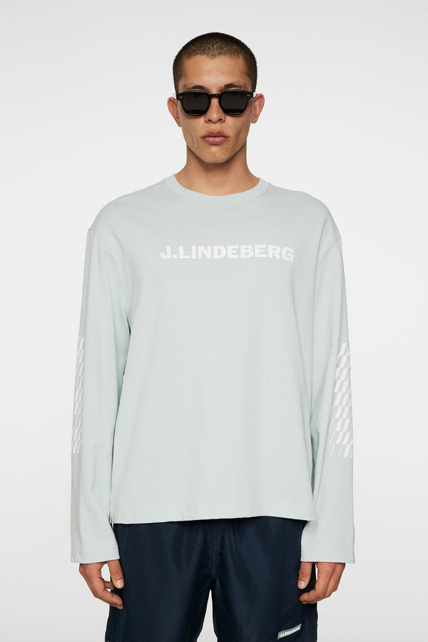 j.lindeberg Walsh LS Print T shirt Winter Sky
