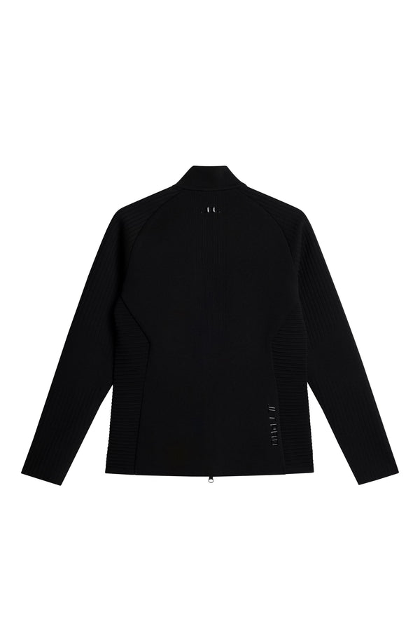 J.lindeberg Wendy Tech Knit Zip Sweater Black