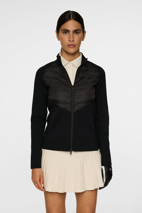 j.lindeberg Wendy Tech Knit Zip Sweater Black