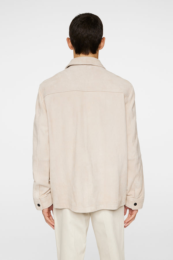 J.lindeberg Wilden Suede Overshirt Moonbeam
