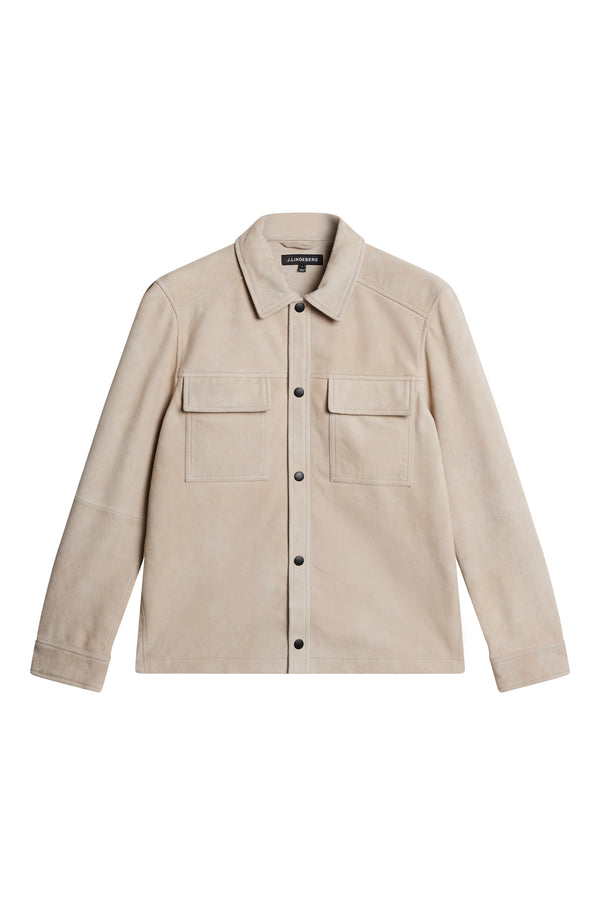 J.lindeberg Wilden Suede Overshirt Moonbeam