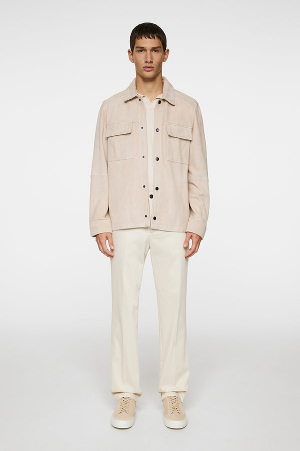 J.lindeberg Wilden Suede Overshirt Moonbeam