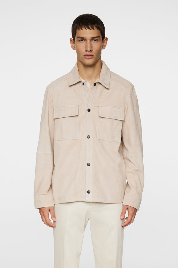 j.lindeberg Wilden Suede Overshirt Moonbeam