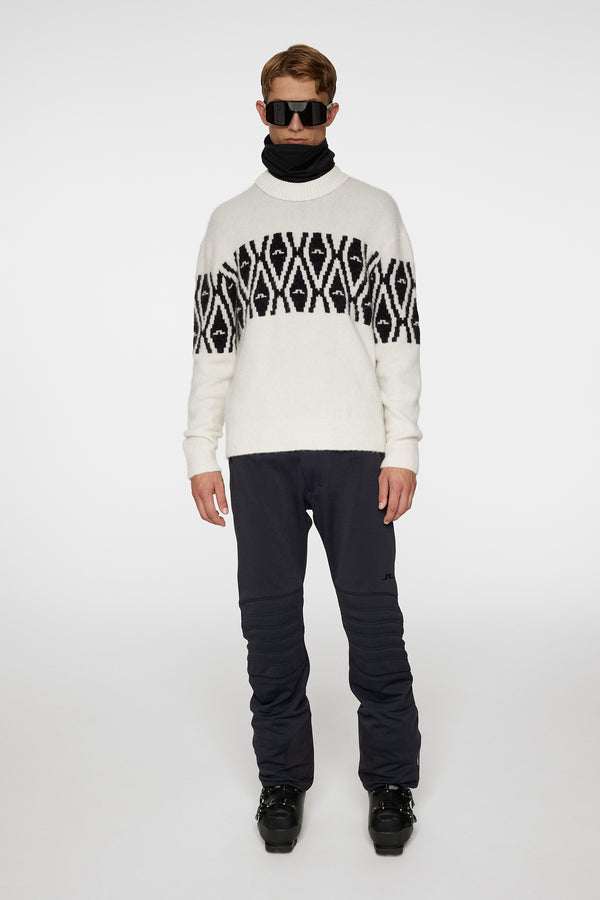 J.lindeberg Jalen Jacquard Knitted Sweater Whisper White