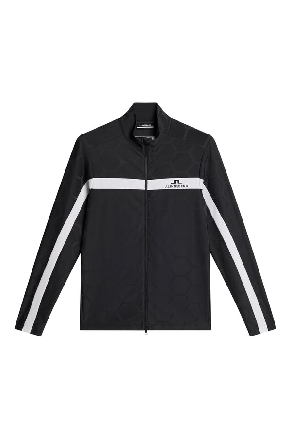 J.lindeberg Jarvis Jacquard Tour Mid Layer Causeway Black