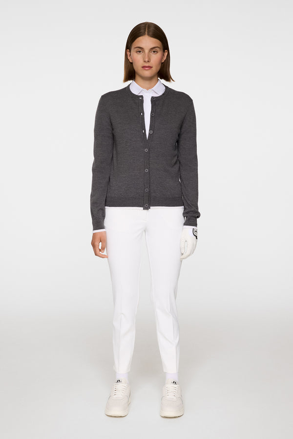 J.lindeberg Joanna Knitted Cardigan Dark Grey Melange
