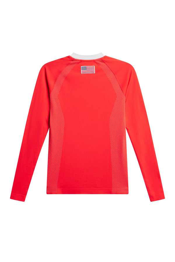 J.lindeberg Joelle Seamless Longsleeve Flame Scarlet